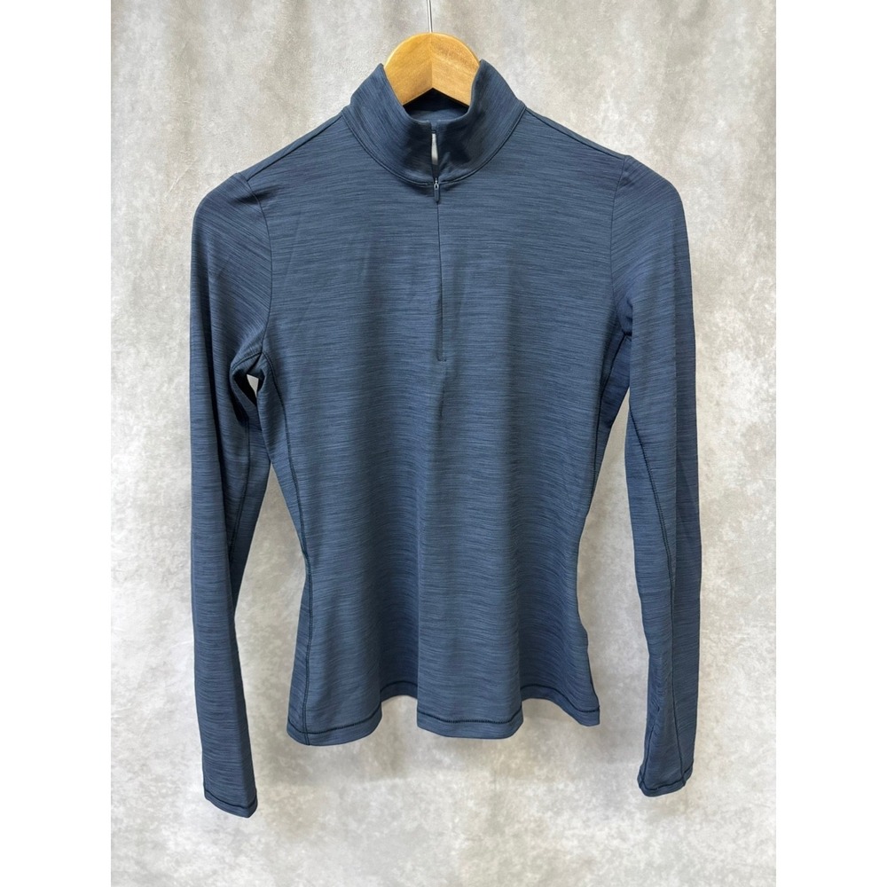 CALIA Tissue Texture UV Quarter‎ Zip Pullover XS Ardosia Slate Women Lightweight